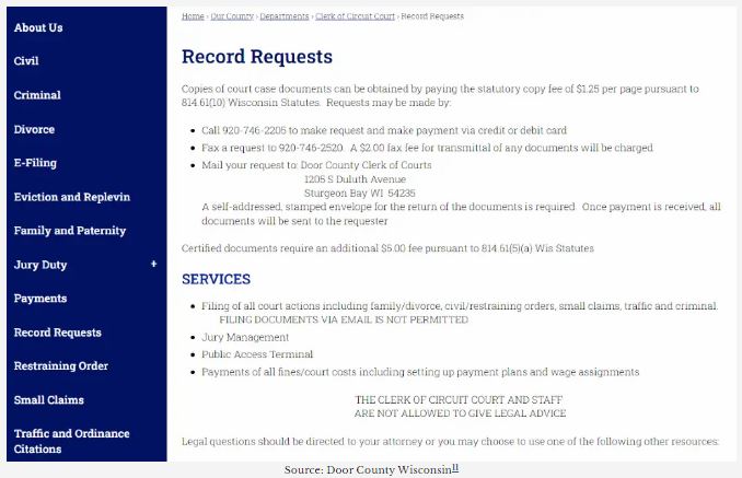 Criminal History in Wisconsin