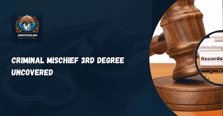 Criminal Mischief 3rd Degree Uncovered