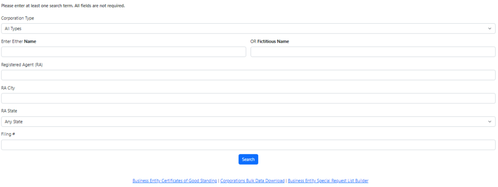 Search Incorporations, Cooperatives, Banks and Insurance Companies