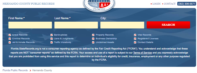 Hernando Search Arrests Records