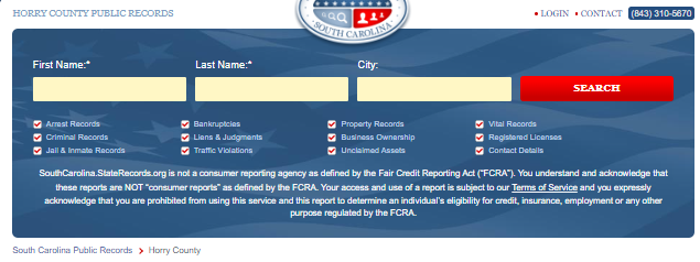 Horry County Arrests Records