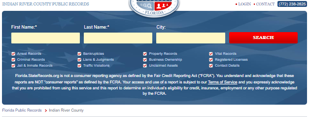 Indian River Search Arrests Records