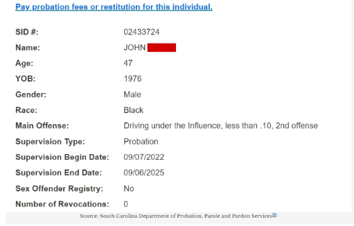 Probation and Parolee Database